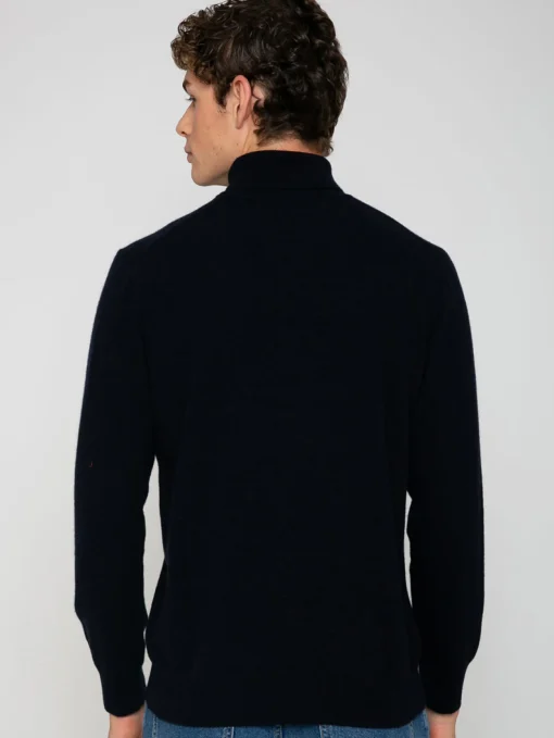 Maglione blu in misto cashmere