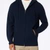 Maglione con cappuccio Notting in lambswool blu navy da uomo