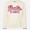Maglione da bambina a girocollo bianco con stampa Barbie | EDIZIONE SPECIALE BARBIE