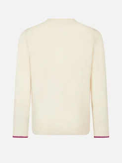 Maglione da bambina a girocollo bianco con stampa Barbie | EDIZIONE SPECIALE BARBIE