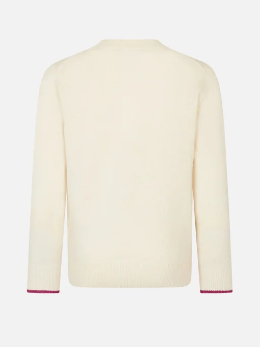 Maglione da bambina a girocollo bianco con stampa Barbie | EDIZIONE SPECIALE BARBIE