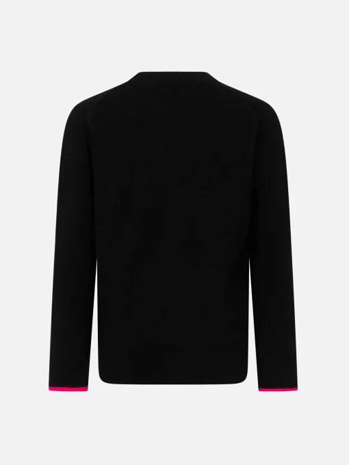 Maglione da bambina a girocollo nero con stampa Barbie | EDIZIONE SPECIALE BARBIE