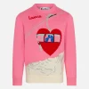 Maglione da bambina girocollo con stampa love