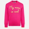 Maglione da bambina girocollo con ricamo My mom is Cool