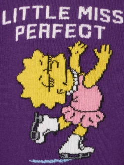 Maglione da bambina girocollo con stampa Lisa Simpson | EDIZIONE SPECIALE SIMPSON