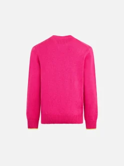 Maglione da bambina girocollo con ricamo My mom is Cool