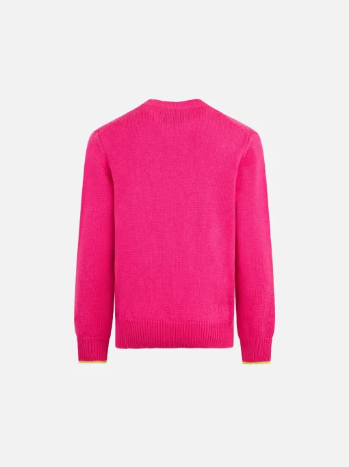Maglione da bambina girocollo con ricamo My mom is Cool