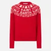 Maglione da bambina in stile norvegese con stampa Saint Barth