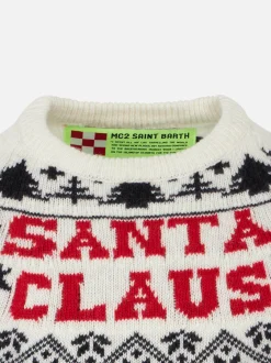 Maglione da bambino girocollo con ricamo Santa Claus