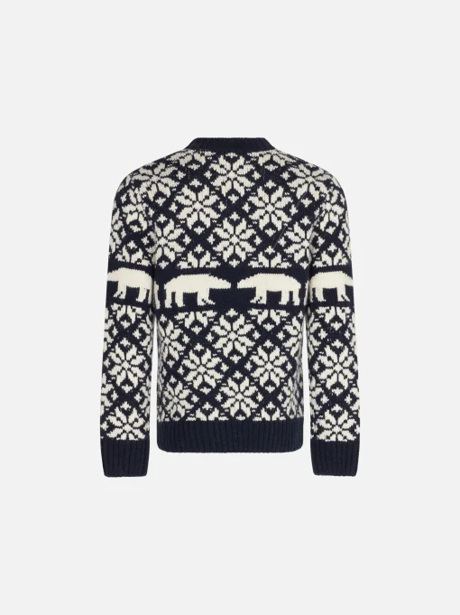Maglione da bambino girocollo con fantasia norvegese