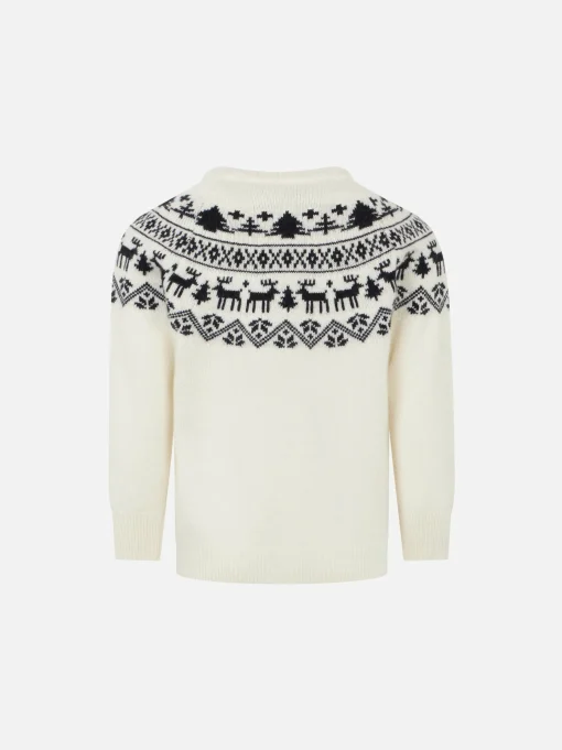 Maglione da bambino girocollo con ricamo Santa Claus