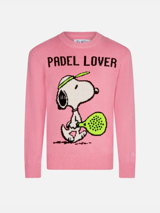 Maglione da bimba girocollo con jacquard Snoopy Padel | SNOOPY PEANUTS™ EDIZIONE SPECIALE