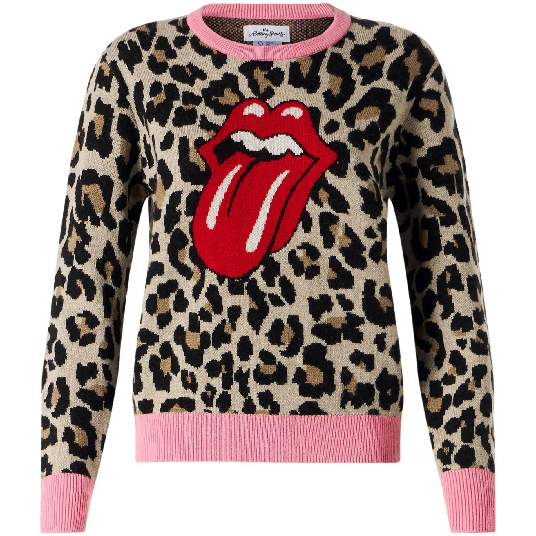 Maglione da donna con jacquard animalier | EDIZIONE SPECIALE ROLLING STONES®