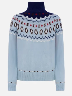 Maglione da donna in misto cashmere Meghan con jacquard nordico