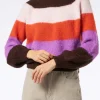 Maglione da donna morbida con colori sfumati