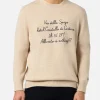 Maglione da uomo beige Heron Light con ricamo Via della Spiga... | VACANZE DI NATALE EDIZIONE SPECIALE