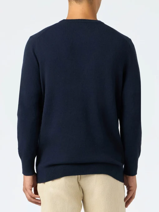 Maglione da uomo blu Heron Light con ricamo Sole, Whisky e sei in Pole Position! | VACANZE DI NATALE SPECIAL EDITION