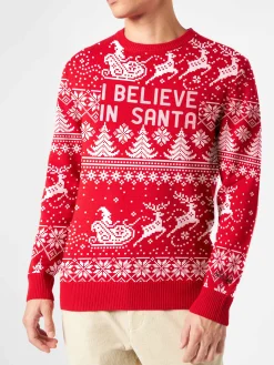 Maglione da uomo con scritta I believe in Santa
