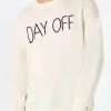 Maglione da uomo girocollo in maglia con ricamo Day Off