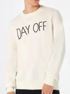 Maglione da uomo girocollo in maglia con ricamo Day Off
