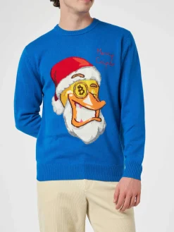 Maglione da uomo girocollo con stampa jacquard Crypto Ducky | EDIZIONE SPECIALE CRYPTO PUPPETS