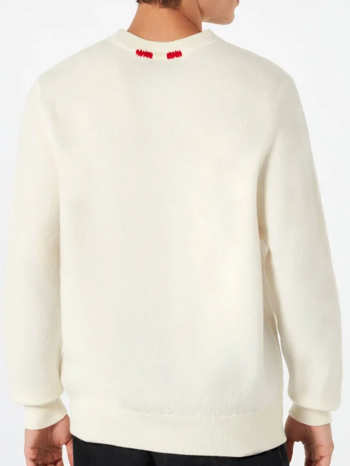 Maglione da uomo girocollo in maglia con ricamo Day Off