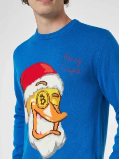 Maglione da uomo girocollo con stampa jacquard Crypto Ducky | EDIZIONE SPECIALE CRYPTO PUPPETS