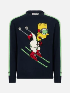 Maglione da uomo girocollo con stampa jacquard Bart Simpson | EDIZIONE SPECIALE DEI SIMPSON