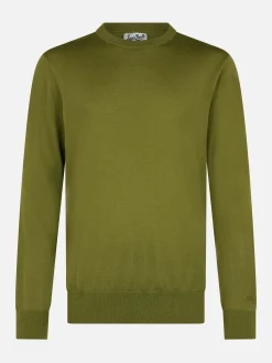 Maglione da uomo Regent in lana merino pistacchio