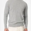 Maglione dolcevita in misto cashmere grigio mélange da uomo Bond