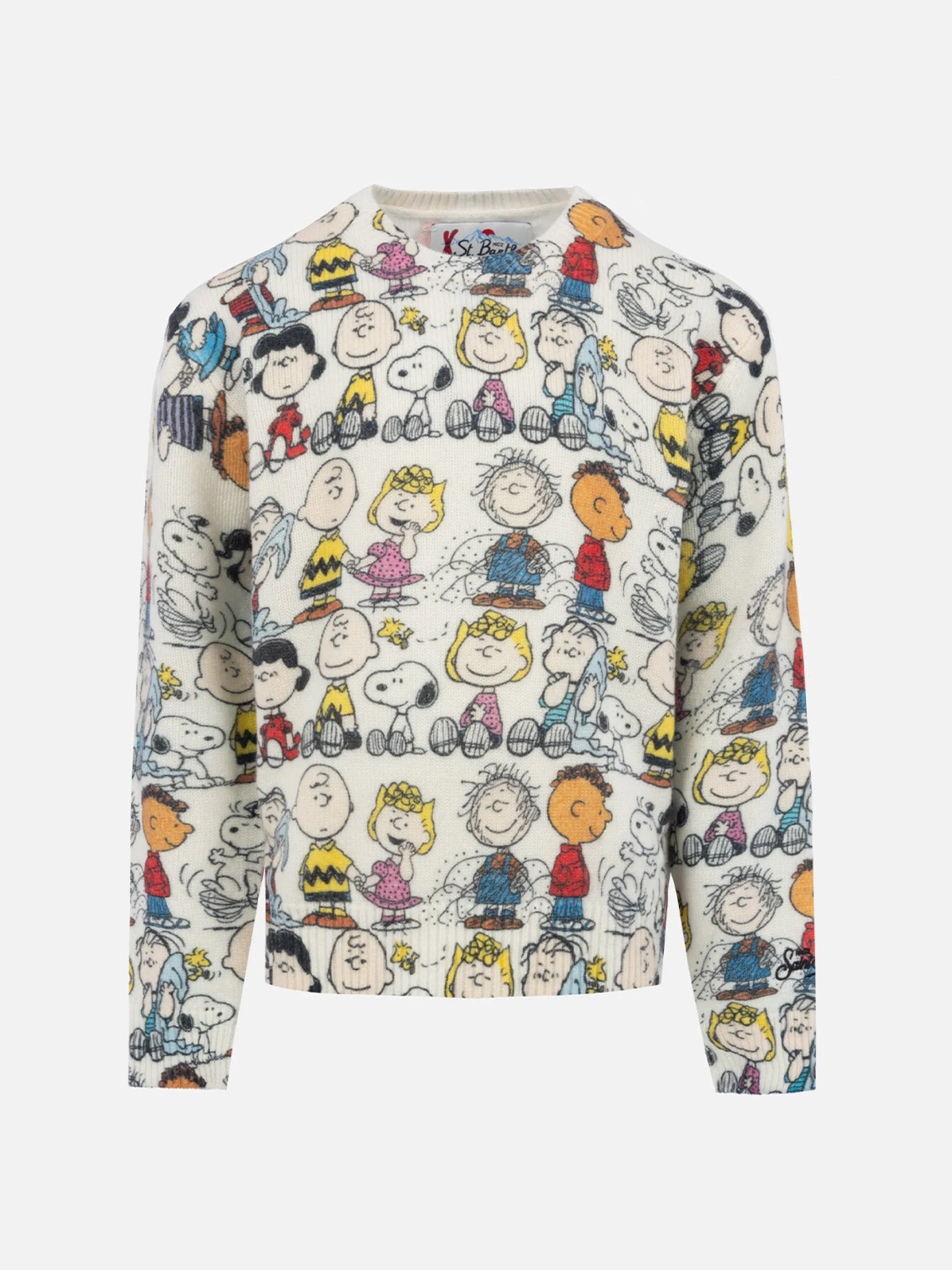 Maglione girocollo bianco da bambino Douglas con stampa della squadra Peanuts | SNOOPY PEANUTS SPECIAL EDITION