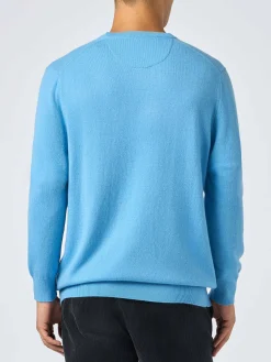 Maglione girocollo in misto cashmere blu polvere da uomo Regent
