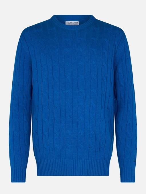 Maglione girocollo in misto cashmere bluette da uomo Regent