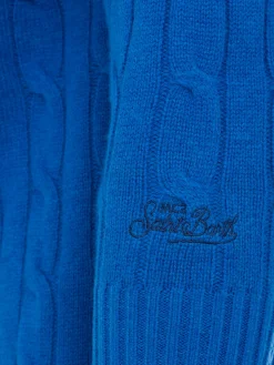 Maglione girocollo in misto cashmere bluette da uomo Regent
