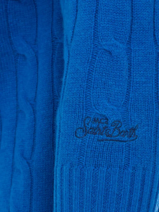 Maglione girocollo in misto cashmere bluette da uomo Regent