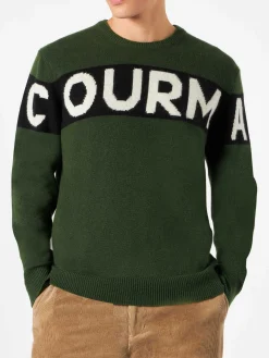 Maglione in misto cashmere da uomo con jacquard Courma