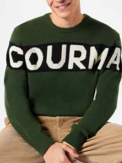 Maglione in misto cashmere da uomo con jacquard Courma