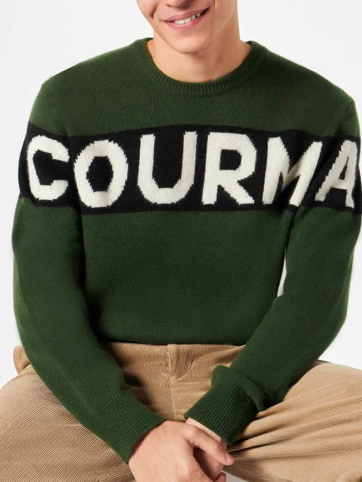 Maglione in misto cashmere da uomo con jacquard Courma