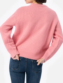 Maglione rosa fair isle da donna Kyla con stampa Apres Ski