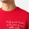 Maglione rosso da uomo Heron con ricamo Anche questo Natale... | VACANZE DI NATALE EDIZIONE SPECIALE
