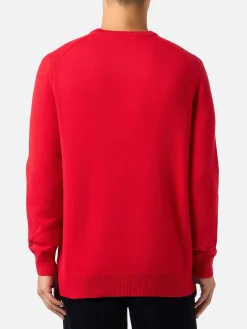 Maglione rosso da uomo Heron con ricamo Anche questo Natale... | VACANZE DI NATALE EDIZIONE SPECIALE