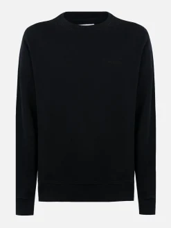 Man black sweatshirt Soho with St. Barth embroidery