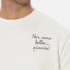 Man blue navy sweatshirt Soho with Non sono bello, piaccioo! embroidery | VACANZE DI NATALE SPECIAL EDITION