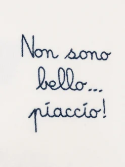 Man blue navy sweatshirt Soho with Non sono bello, piaccioo! embroidery | VACANZE DI NATALE SPECIAL EDITION