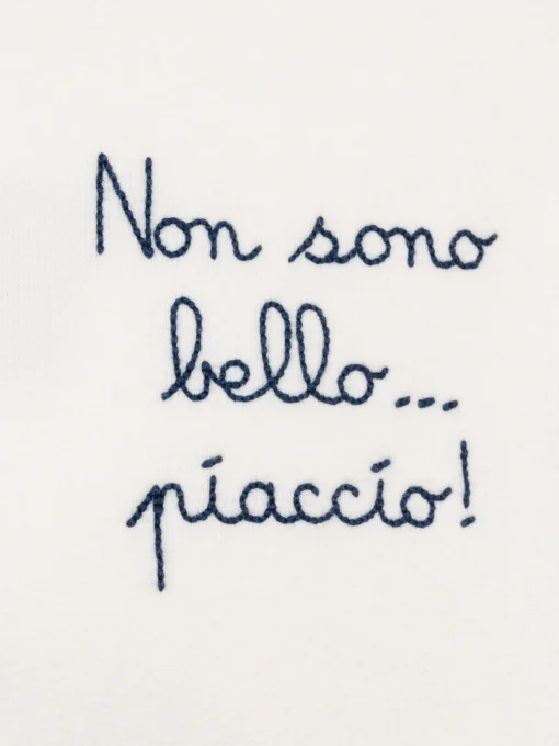 Man blue navy sweatshirt Soho with Non sono bello, piaccioo! embroidery | VACANZE DI NATALE SPECIAL EDITION