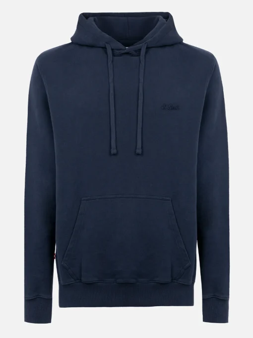 Man navy blue sweatshirt Tribeca with St. Barth embroidery