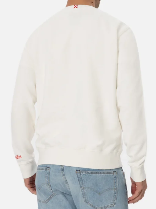 Man off-white sweatshirt Soho with Vacanze di Natale logo print | VACANZE DI NATALE SPECIAL EDITION