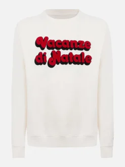 Man off-white sweatshirt Soho with Vacanze di Natale logo print | VACANZE DI NATALE SPECIAL EDITION