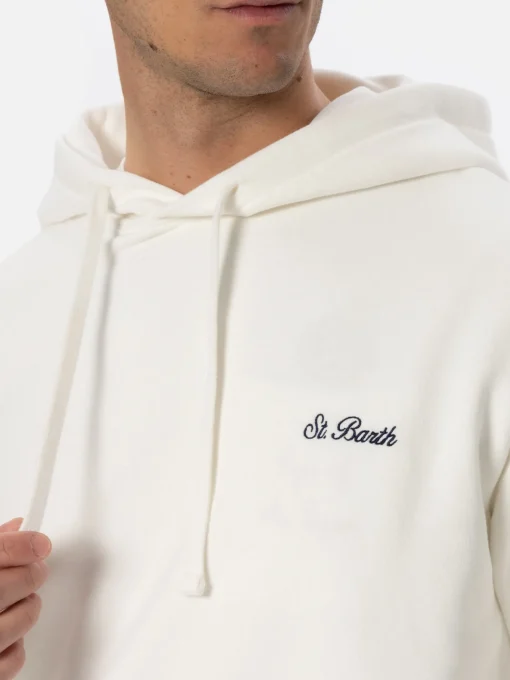 Man off-white sweatshirt Tribeca with St. Barth embroidery