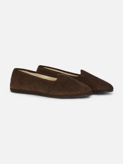 Mocassini pantofola da donna in velluto a coste | MY CHALOM SPECIAL EDITION